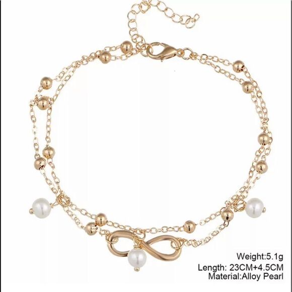 🦶Brand New Fashion Pearl Anklet Chain Foot Jewelry - Picture 3 of 3